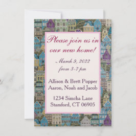 Casas en la Colina Tarjeta Fiesta de Calentamiento