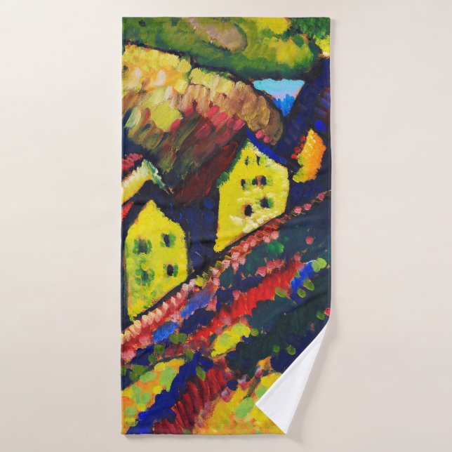 Casas en Murnau, Wassily Kandinsky (Toalla de baño)
