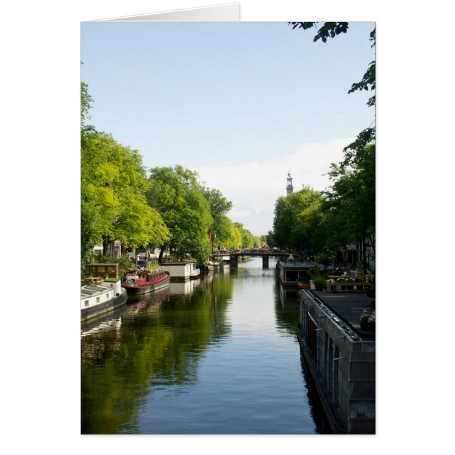 Casas flotantes en el canal de Amsterdam (Frente)