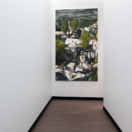 Casas griegas de la aldea Kayakoy Resumen de arte