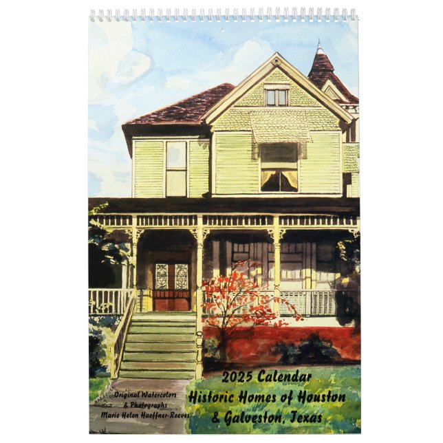 Casas históricas, Houston y Galveston, Calendario  (Tapa)