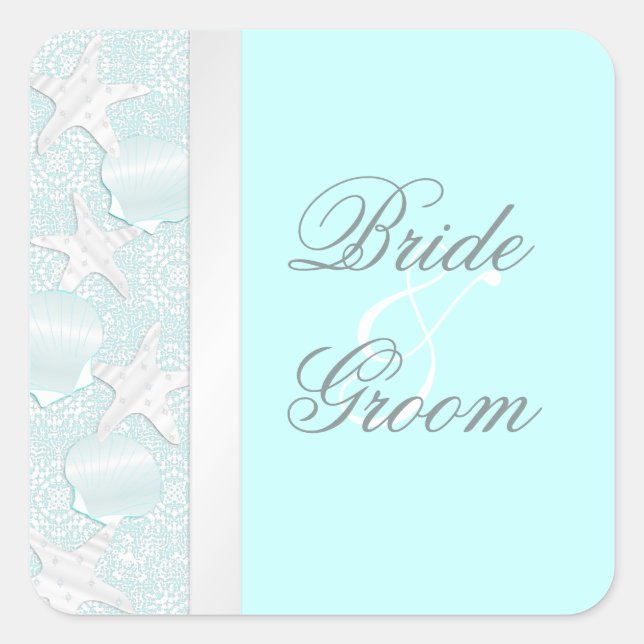 Casas marinas de bodas de playa y Pegatinas de Sta (Anverso)