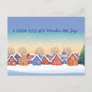 Casas Nevadas Lindas Paisaje Invernal Navidad