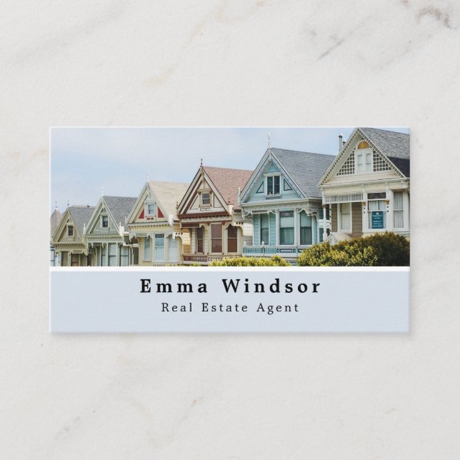 Casas nuevas, Realtor, tarjeta de visita de agente (Anverso)