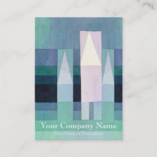 Casas por la tarjeta de visita de Paul Klee (Anverso)