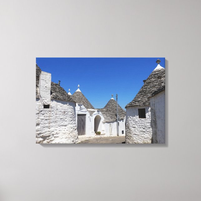 Casas Trulli en Alberobello, impresión de lienzo d (Anverso)