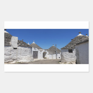 Casas Trulli en el pegatina rectangular de Alberob
