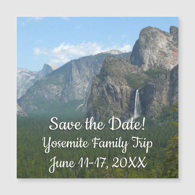 Cascada Bridalveil y Half Dome en Yosemite (Anverso)