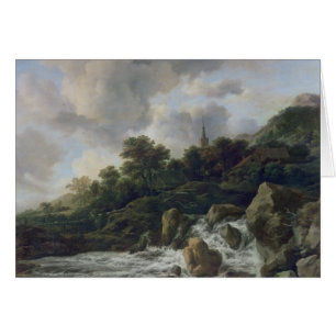 Cascada cerca de un pueblo, c.1665-70