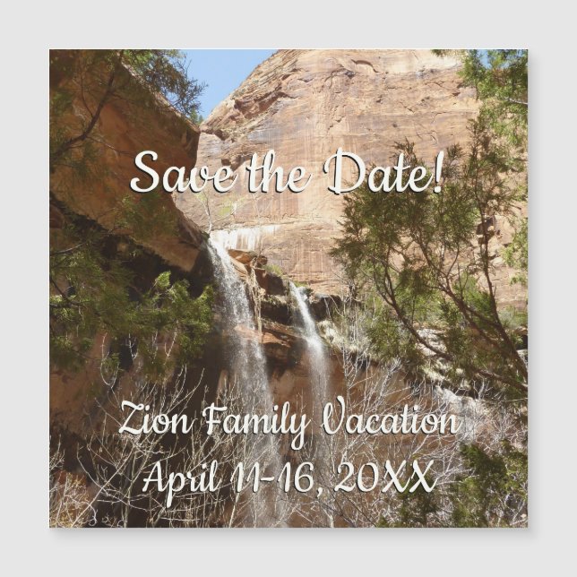 Cascada de Emerald Pool I desde Zion National Park (Anverso)