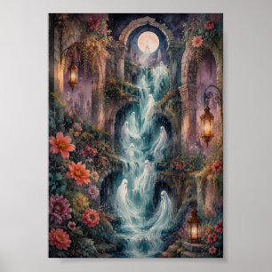 Cascada de fantasmas góticos Arte fino caprichoso