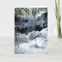 Cascada de invierno, tarjeta