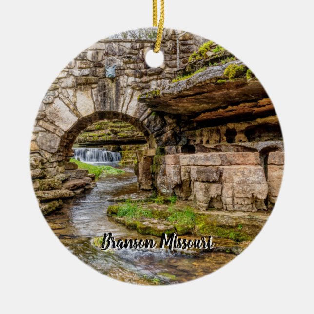 Cascada de Ozarks bajo adorno de círculo puente (Frente)