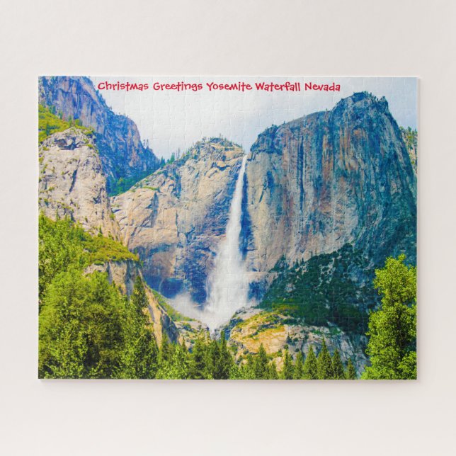 Cascada de Yosemite Nevada. Rompecabezas (Horizontal)