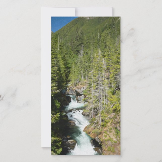 Cascada en el bosque nacional olímpico (Anverso)