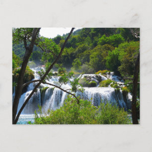 Cascada en el Parque Nacional Krka - postal de Cro
