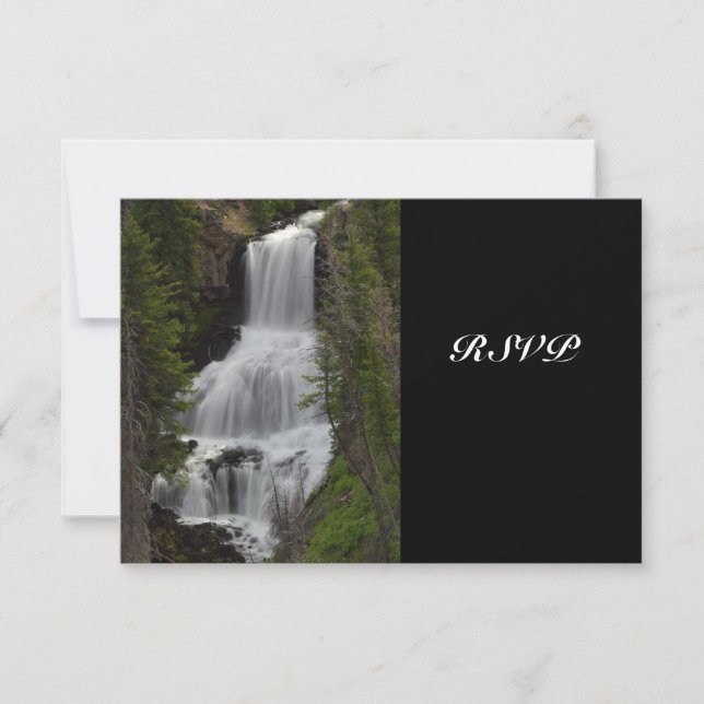 Cascada en el Parque Nacional Yellowstone RSVP (Anverso)