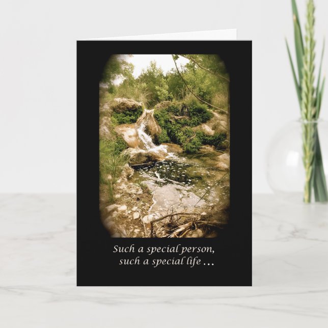 Cascada en Woods celebración de la invitación a la (Anverso)