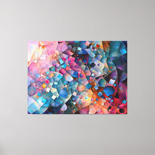 "Cascada Espejismo" Colorido Paisaje de Arte Abstr