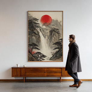 Cascada japonesa Zen Art Print Wall Decoración