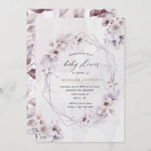 cascada otoño florido bebé de la ducha invitación