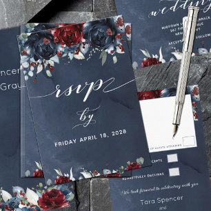 Cascada Peony Borgoña Wedding RSVP
