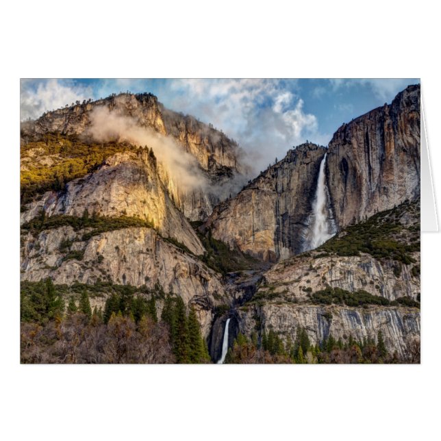 Cascada Yosemite escénica, California (Anverso (Horizontal))