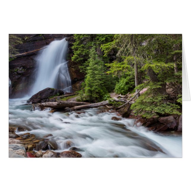Cascadas Baring en el Parque Nacional Glacier, Mon (Anverso (Horizontal))