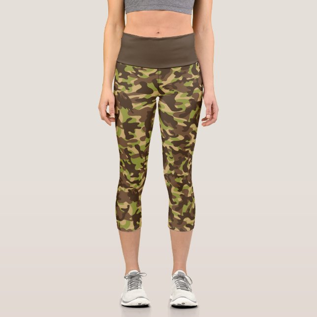 Cascade Camouflage Capri Leggings (Anverso)