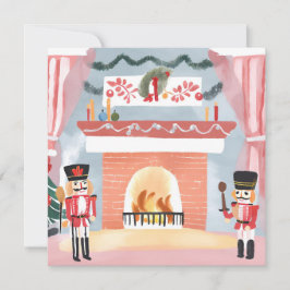 Cascanueces de Navidad Chimenea | Alegre Acuarela