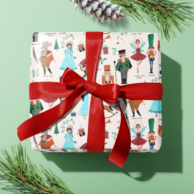 Cascanueces | Fiesta de Navidad | Papel de regalo (Christmas Nutcracker Gift Paper Wrapping traditional classic holiday kids children.)