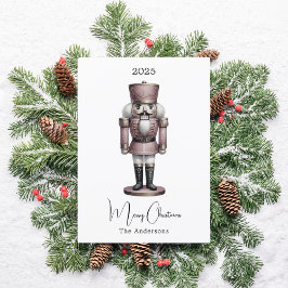 Cascanueces retro blanco Navidad moderna