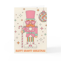 Cascanueces Retro Groovy Feliz Navidad