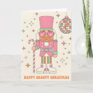 Cascanueces Retro Groovy Feliz Navidad