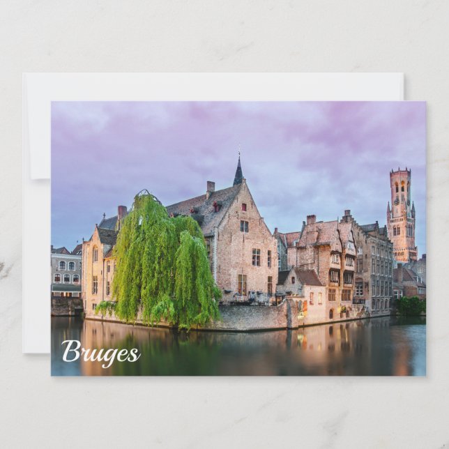Casco antiguo de Brujas y torre Belfry (Anverso)