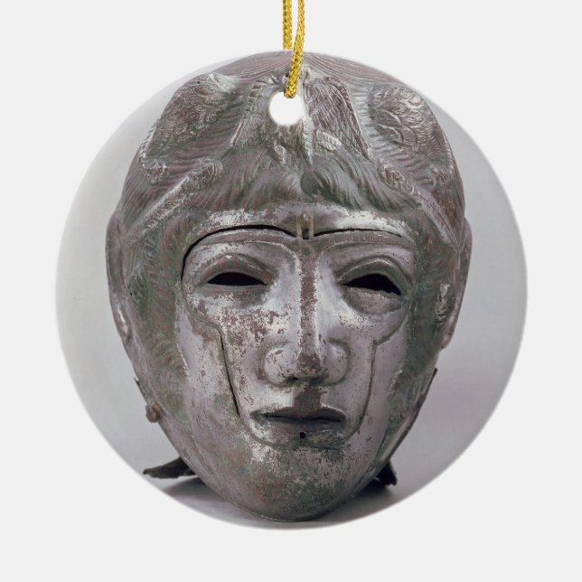 Casco con la decoración de Eagle, romana (plata) (Frente)