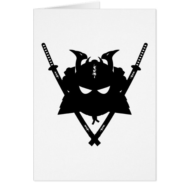 Casco del samurai y tarjeta de las espadas (Frente)