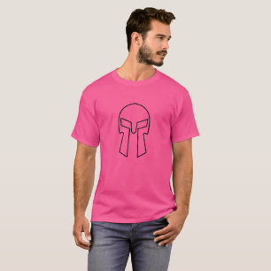 Casco espartano - Camiseta negra básica para hombr