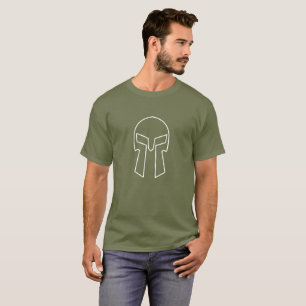 Casco espartano - Camiseta negra básica para hombr