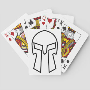 Casco espartano - Cartas de juego, cara de índice 