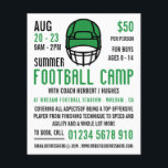 Casco verde de fútbol, publicidad de campo de fútb<br><div class="desc">Casco Verde De Fútbol,  Volantes De Publicidad Del Campamento De Fútbol Por La Tienda De Tarjetas De Negocios.</div>