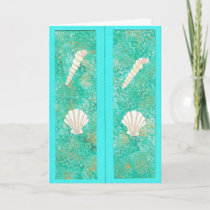 Cascos de mar en verde, tarjetas de felicitación d