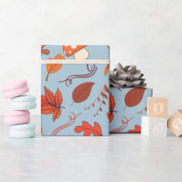 Cascos de otoño sin soldadura y hojas papel de env