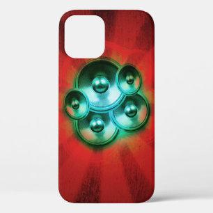 Para iPhone 12 Altavoces de música y Funda de explosión de sol ro