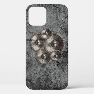 Para iPhone 12 Altavoces musicales en un Funda de hormigón grueso