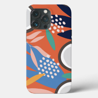 Para iPhone 13 Pro Apricot de moda Funda duro de coco de Rubor azul v