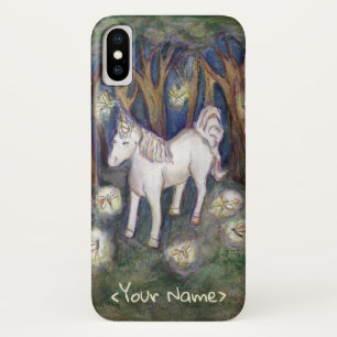 Para iPhone X Arte Funda de Unicorn & Fairies Nombre personaliza