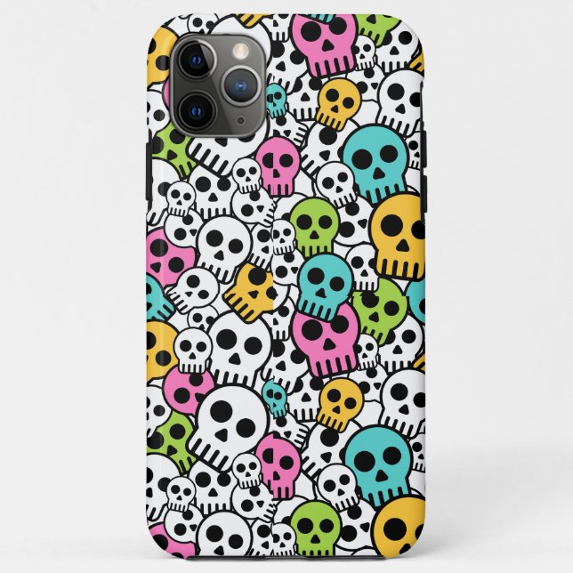 Case-Mate Para iPhone Calavera de Halloween Funda gótica rosa-maletín pa (Reverso)