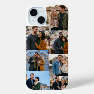 Para iPhone 15 Collage de Fotos Personalizado 6 Fotos Funda de Te