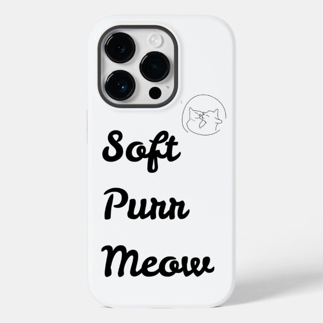 Case-Mate Para iPhone Cute "Soft Purr Meow" Funda de teléfono minimalist (Reverso )